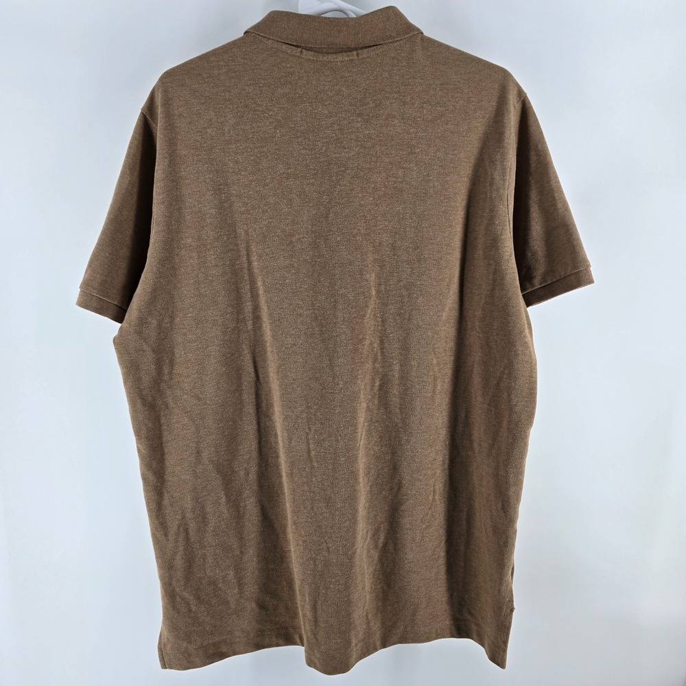 U.S. Polo Assn. Polo Shirt Men Large Brown Short Sleeve Heathered. PLEASE READ - Picture 6 of 15